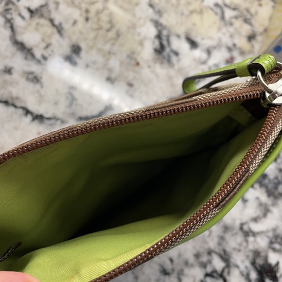 Coach Light Tan & Green Purse - Picture 7 of 9